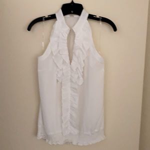 Sexy ruffled sleeveless top